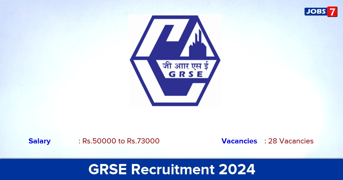 GRSE Recruitment 2024 - Apply Online for 28  Senior Project Executive Engineer Vacancies