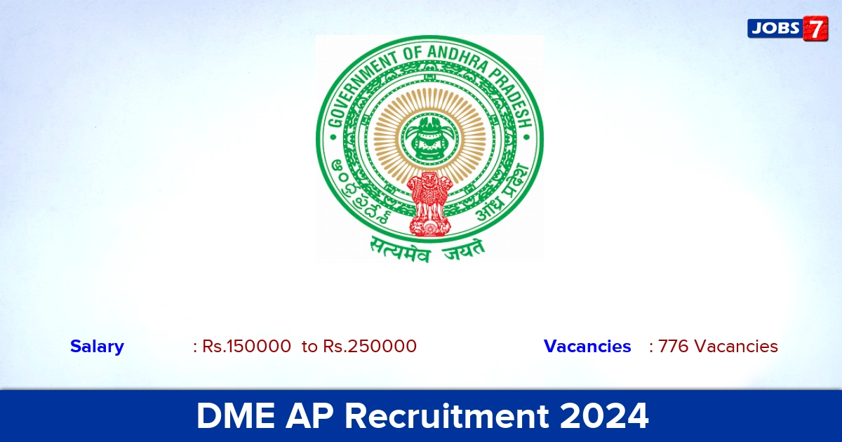 DME AP Recruitment 2024 - Apply Offline for 776  Associate Professor Vacancies