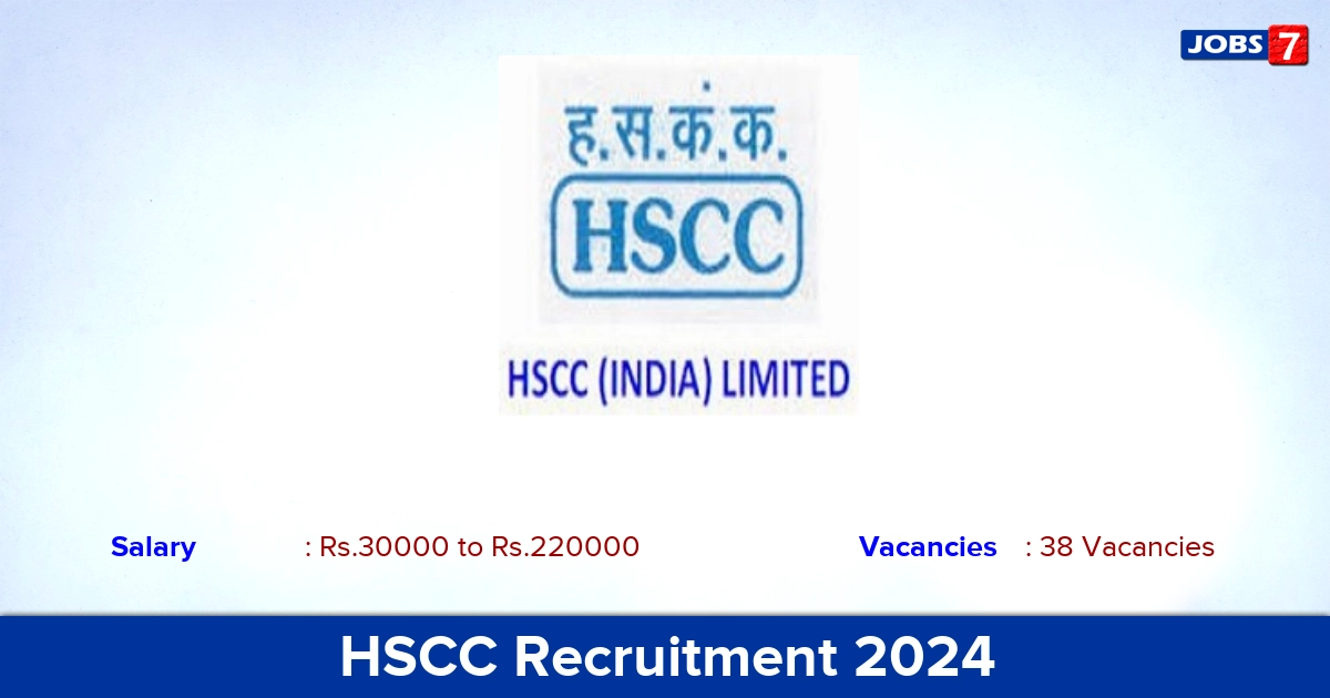 HSCC Recruitment 2024 - Apply Online for 38 Deputy General Manager Vacancies