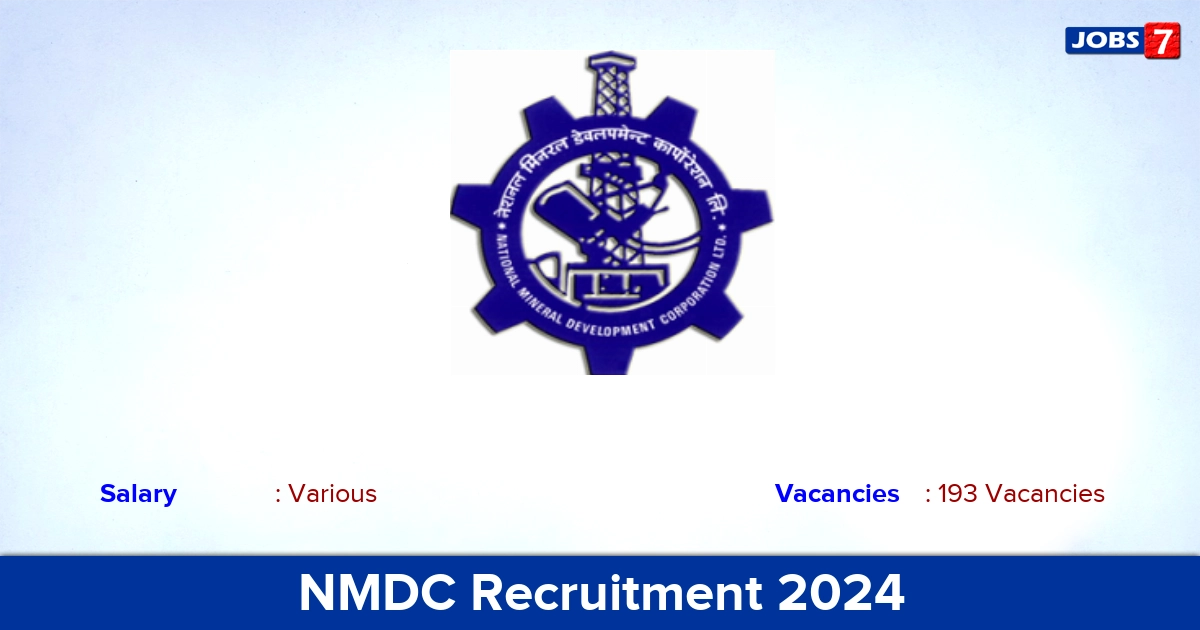 NMDC Recruitment 2024 - Apply Offline for 193  Apprentice  Vacancies