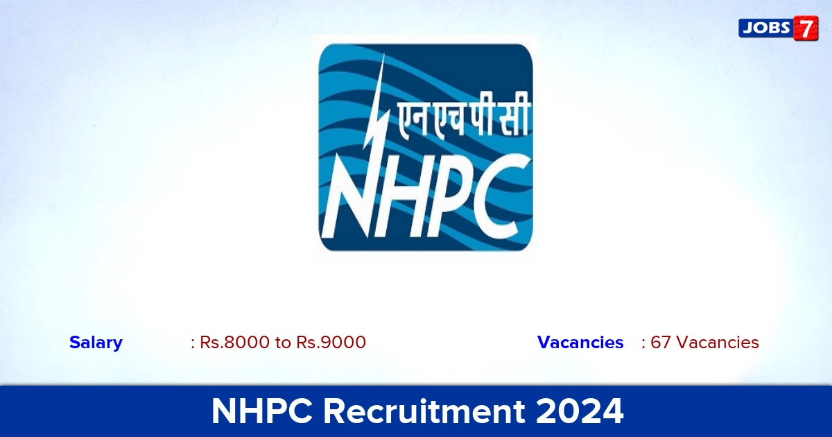 NHPC Recruitment 2024 - Apply Online for 67 Apprentice  Vacancies