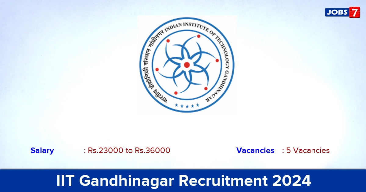 IIT Gandhinagar Recruitment 2024 - Apply Online for Project Attendant Jobs