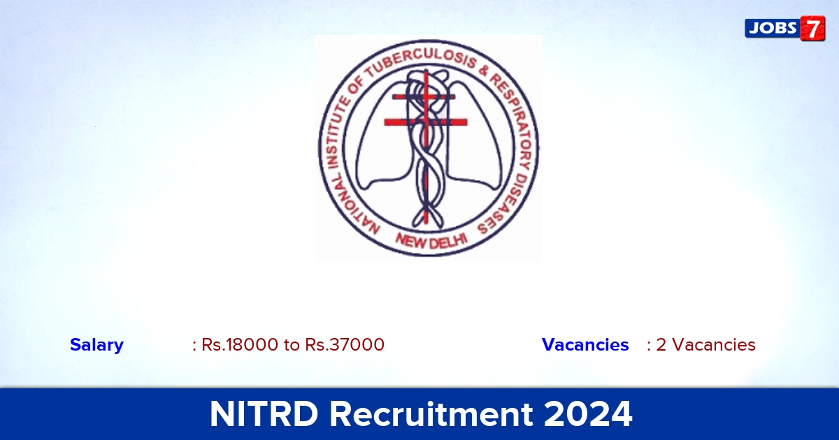 NITRD Recruitment 2024 - Apply  for Project Technical Assistant Jobs