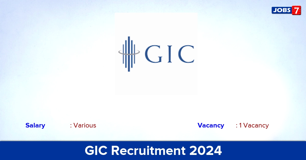 GIC Recruitment 2024 - Apply Online for Chief Security Officer Jobs