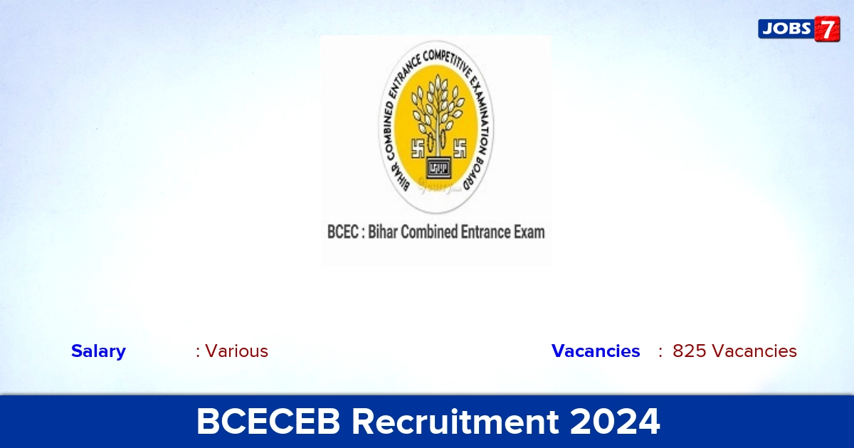 BCECEB Recruitment 2024 - Apply Online for 825 Senior Resident Vacancies