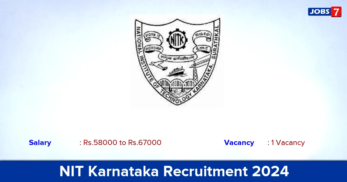 NIT Karnataka Recruitment 2024 - Apply Online for Project Scientist Jobs