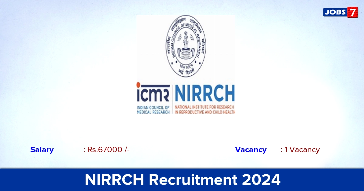 NIRRCH Recruitment 2024 - Apply Online for Scientist C Jobs