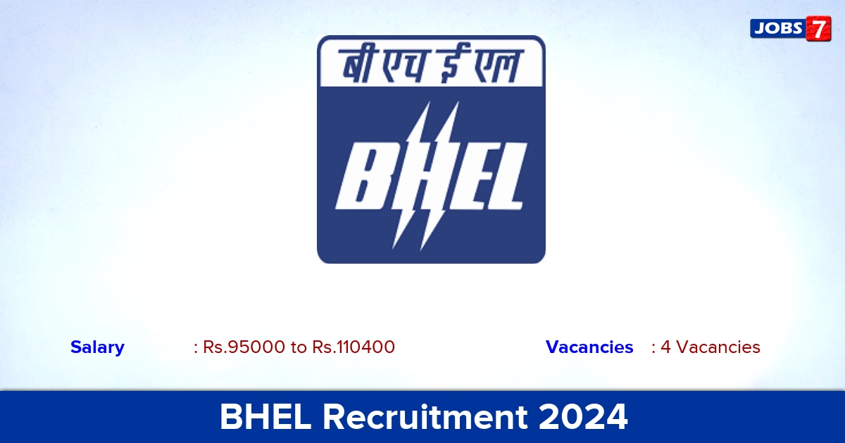 BHEL Recruitment 2024 -  Walk in Interview for Medical Practitioner Jobs