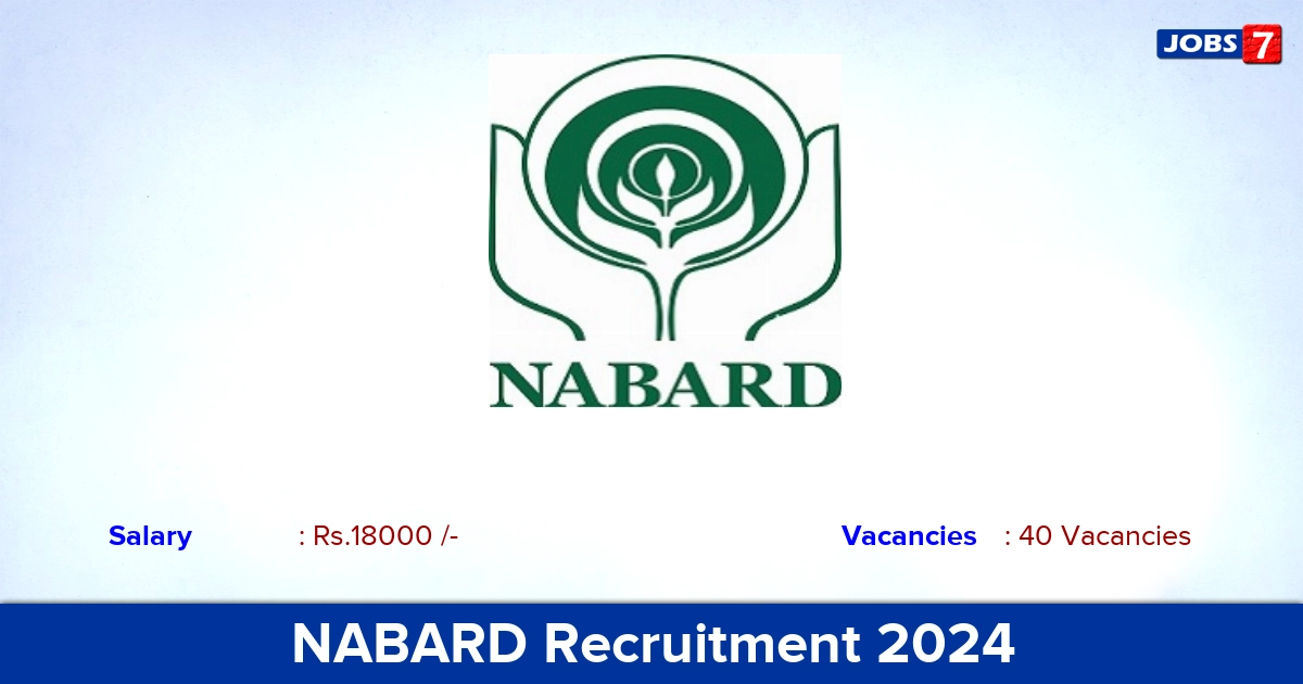 NABARD Recruitment 2024 - Apply Online for 40 Student Internship Vacancies