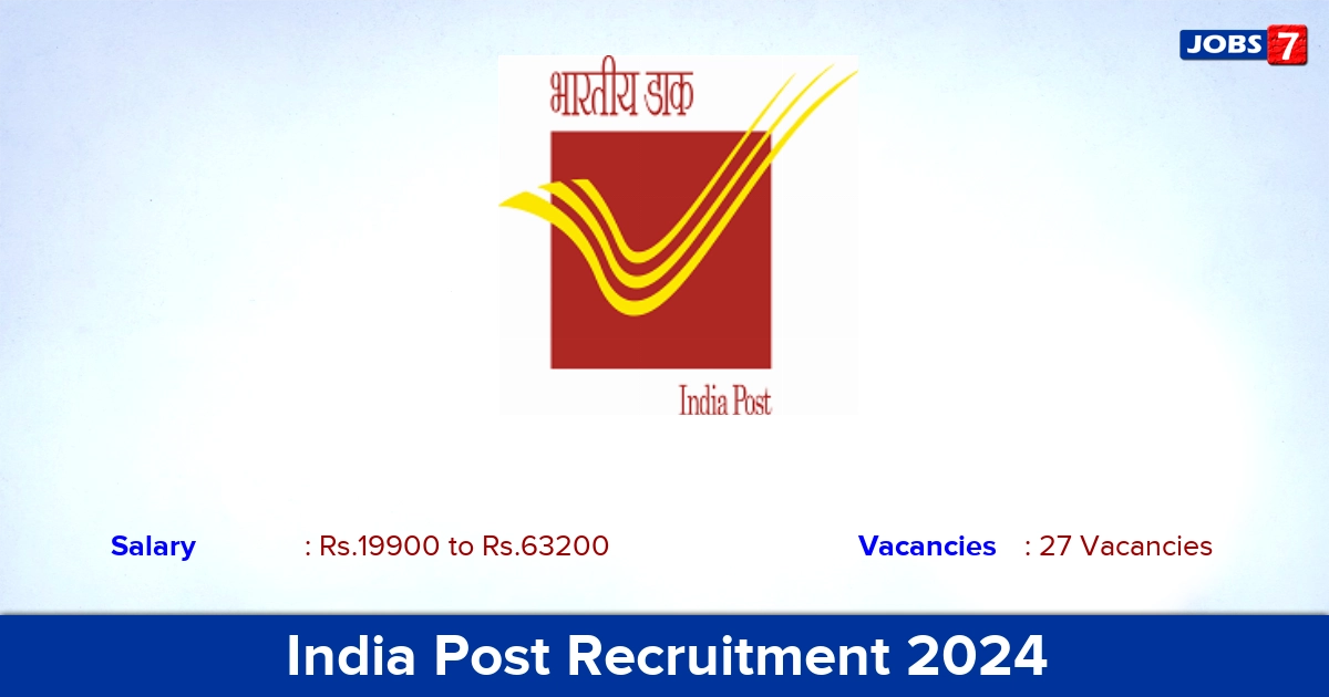 India Post Recruitment 2024 - Apply Offline for 27 Staff Car Driver  Vacancies
