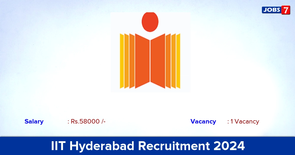 IIT Hyderabad Recruitment 2024 - Apply Online for Research Associate Jobs