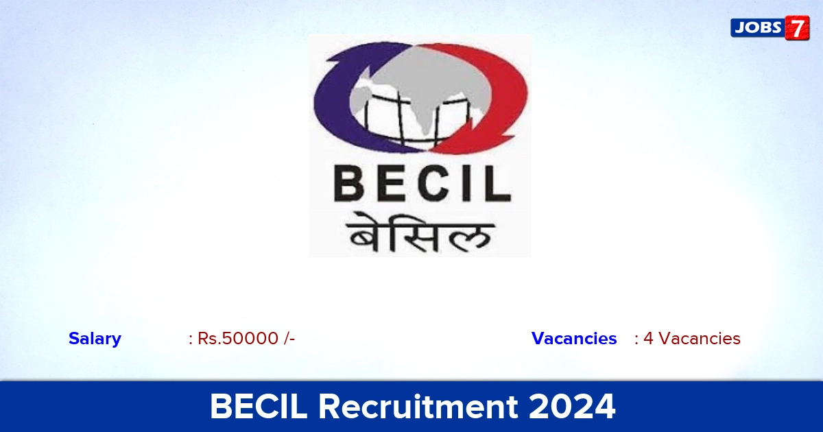 BECIL Recruitment 2024 - Apply Online for Start-up Fellow Jobs