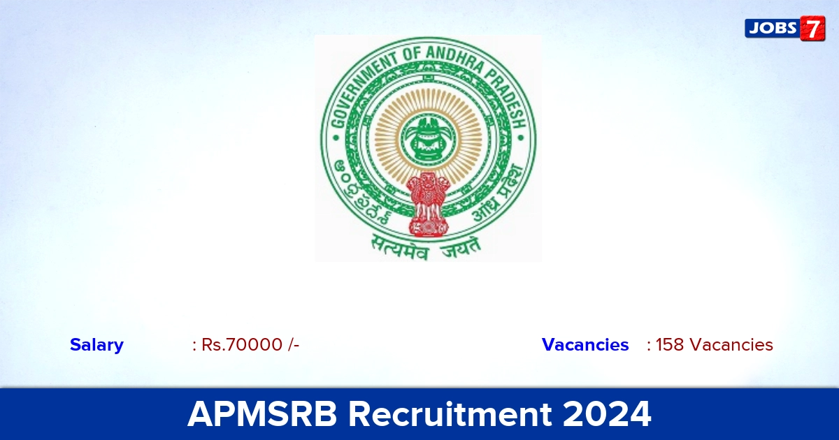 APMSRB Recruitment 2024 - Apply Online for 158 Tutor Vacancies