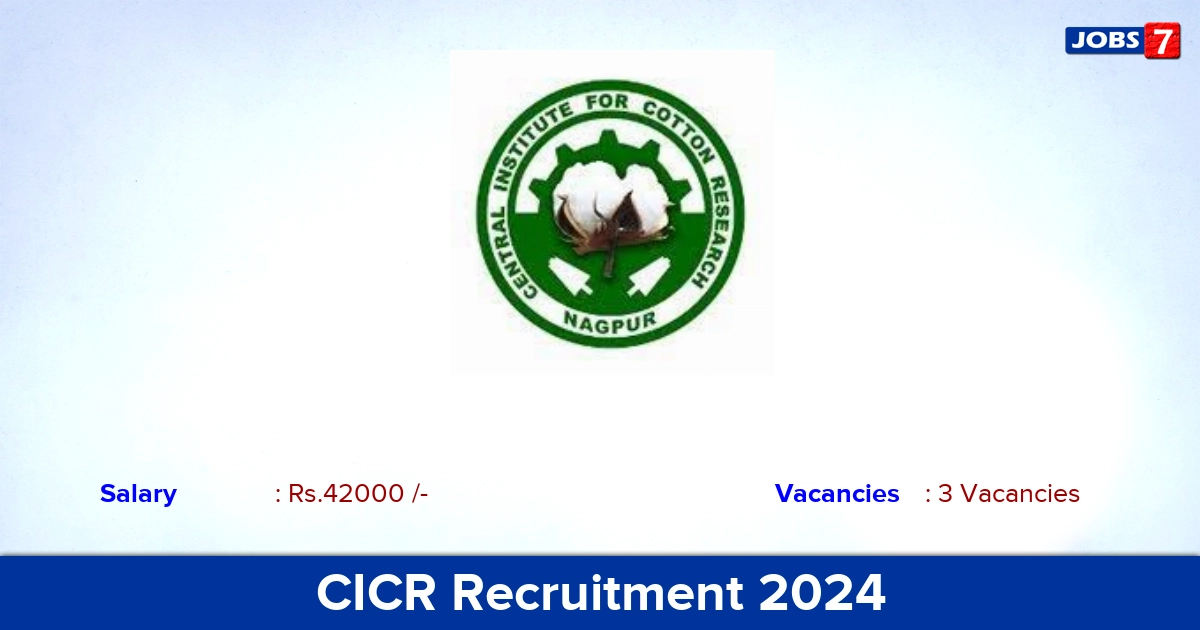CICR Recruitment 2024 -  Walk-In Interview for Young Professional-II Jobs