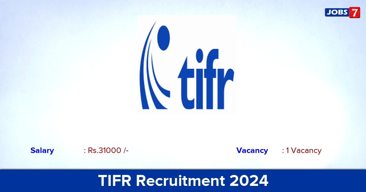 TIFR Recruitment 2024 - Apply Online for JRF Jobs