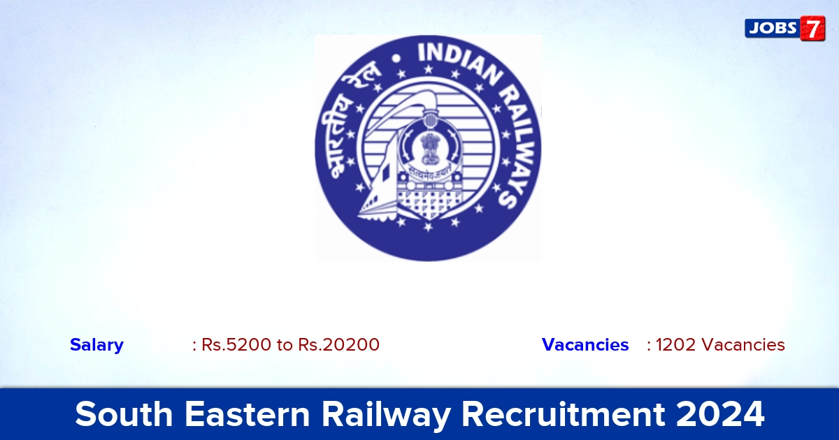 South Eastern Railway Recruitment 2024 - Apply Online for 1202 Manager, ALP Vacancies