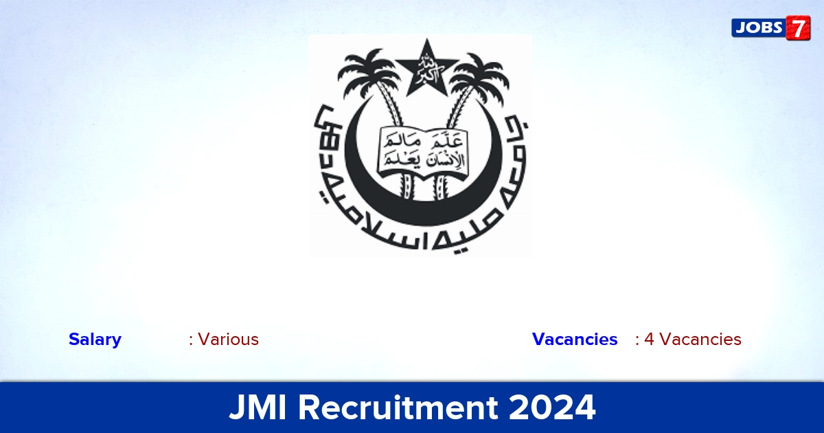 JMI Recruitment 2024 - Apply Offline for Teacher Jobs