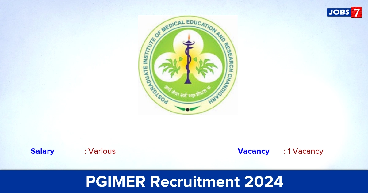 PGIMER DEO Recruitment 2024 - No Exam | Apply Now