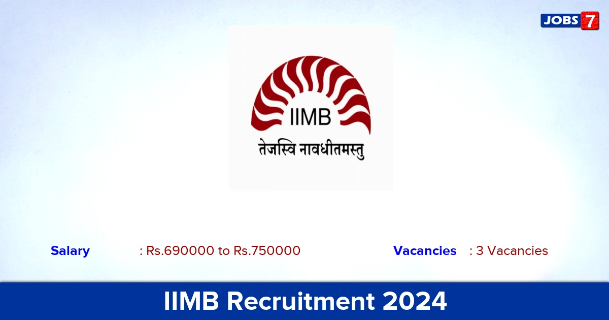 IIMB Recruitment 2024 - Apply Online for Assistant Manager Jobs