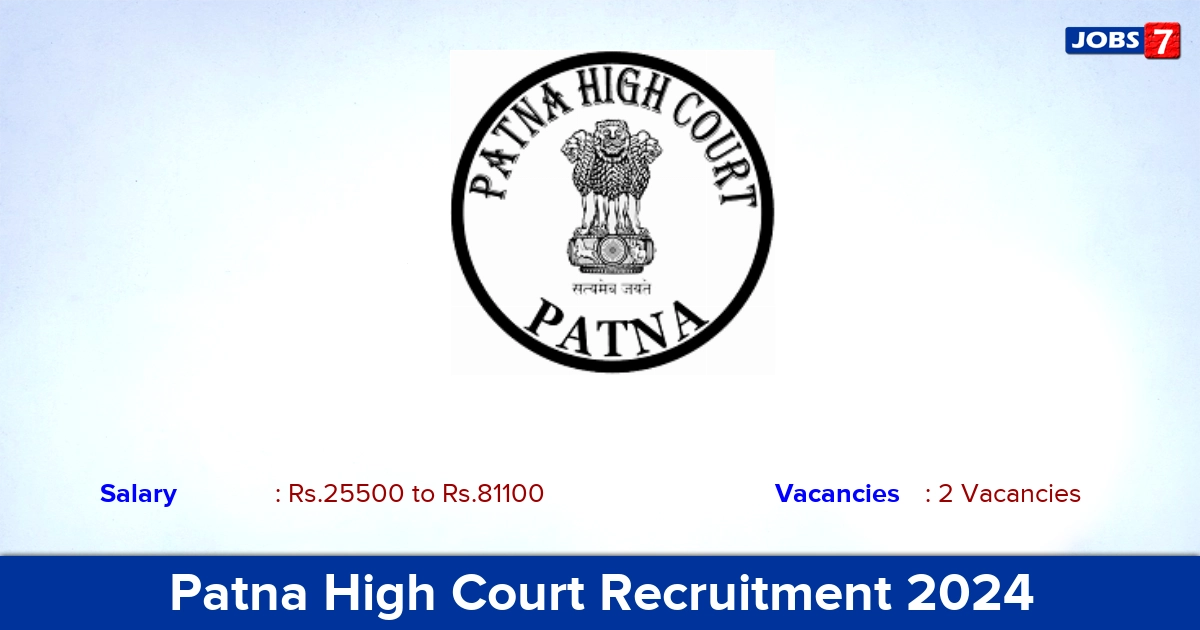Patna High Court Assistant Cashier  Recruitment 2024 - Apply Online Now
