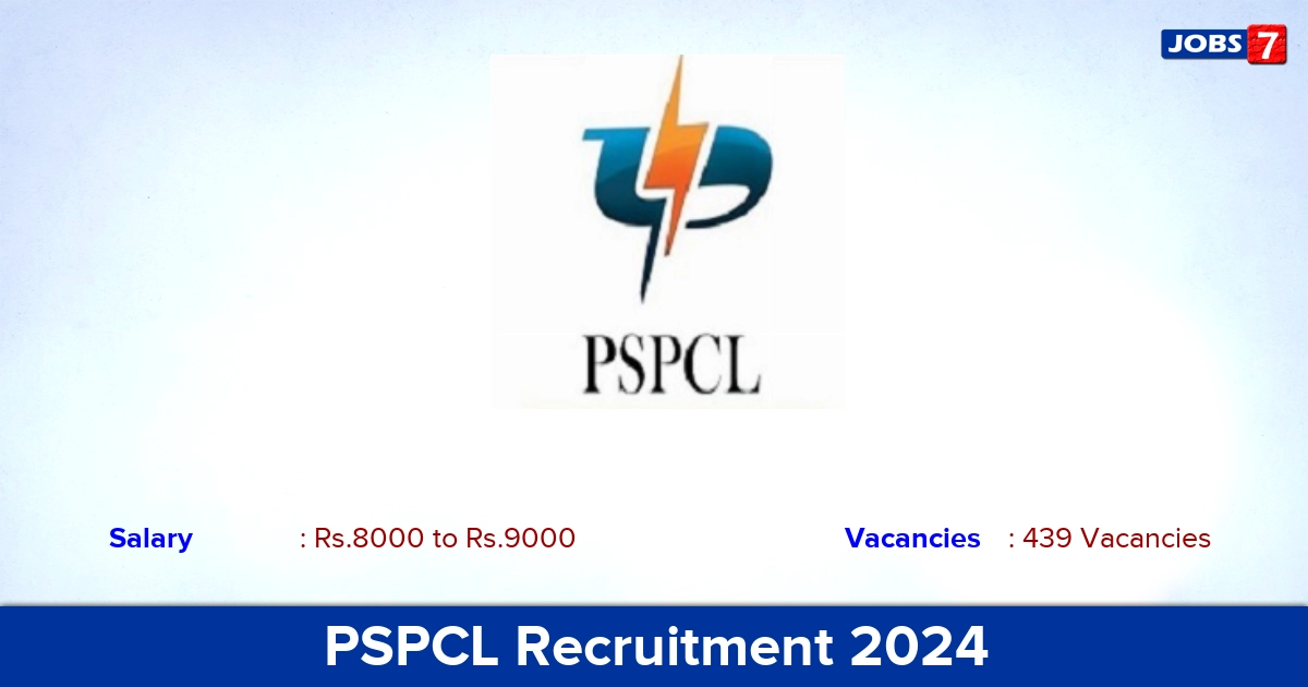 PSPCL Recruitment 2024 - Apply Online for 439  Apprentice Vacancies