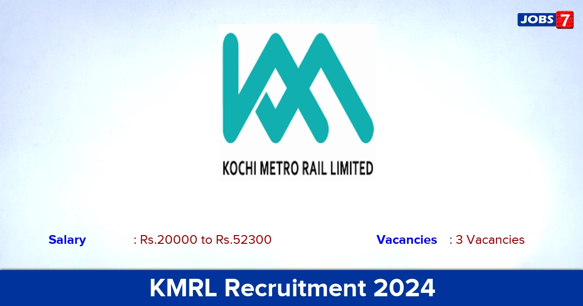 KMRL Recruitment 2024 - Apply Online for Assistant  Jobs