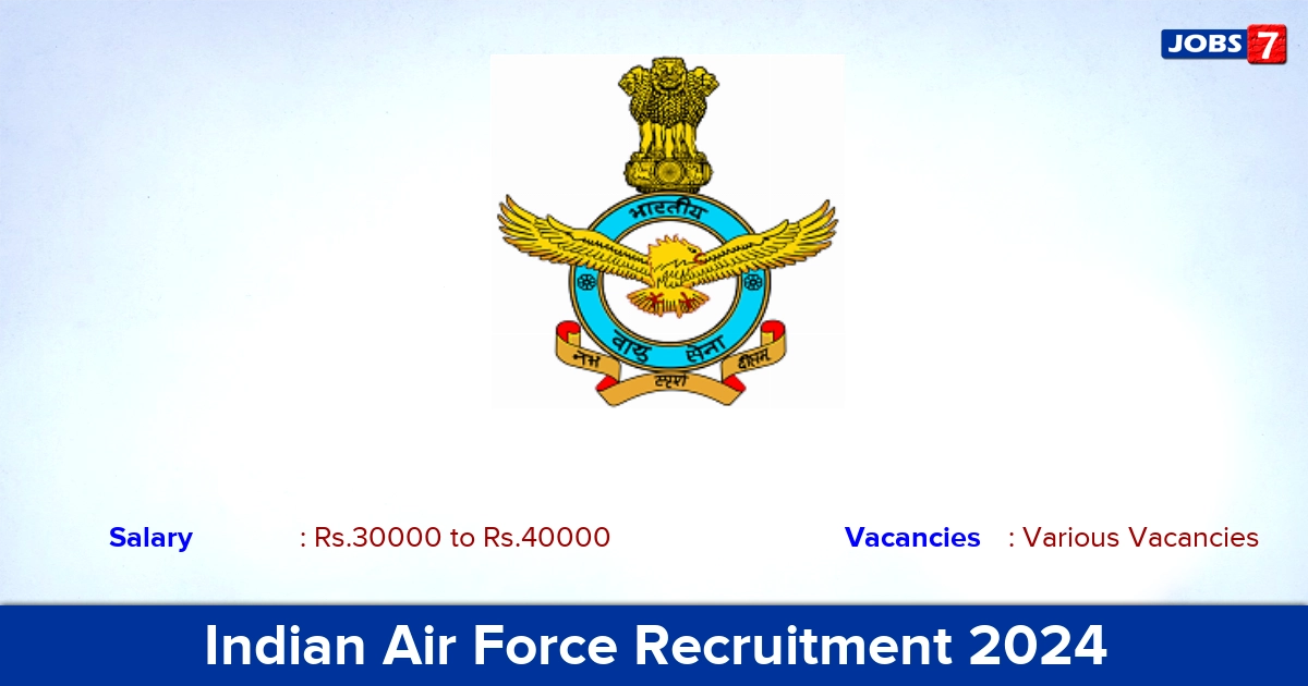 Indian Air Force Recruitment 2024 - Agniveervayu Vacancies | Apply Online