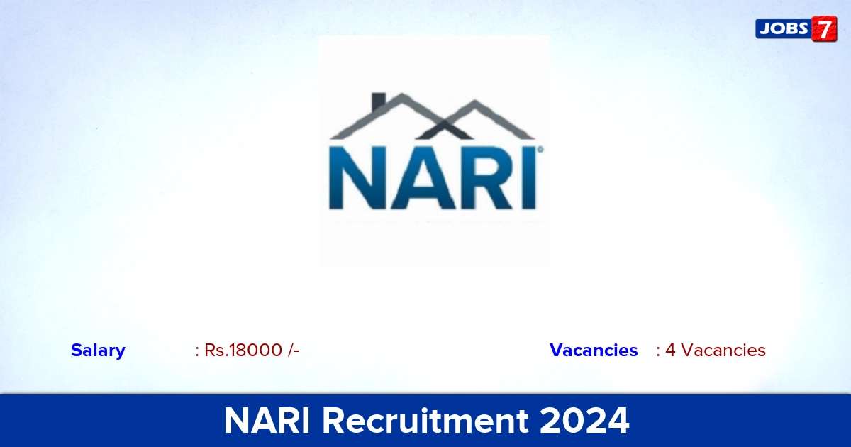 NARI Recruitment 2024 - Apply Online for DEO Jobs