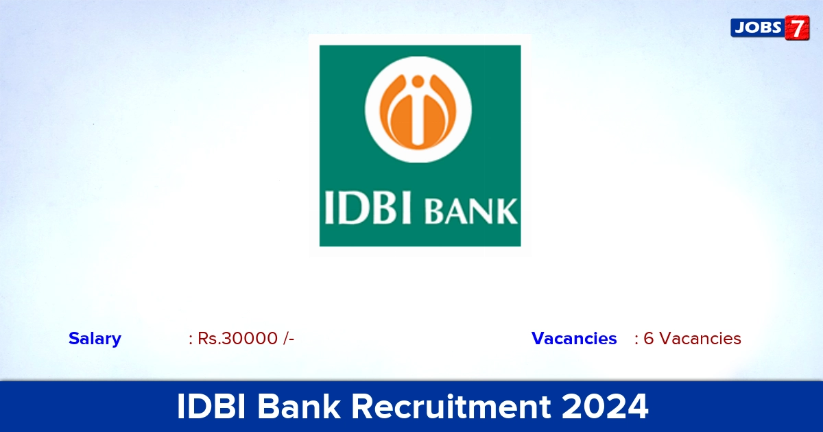IDBI Bank Recruitment 2024 - Apply for Medical Officer Jobs
