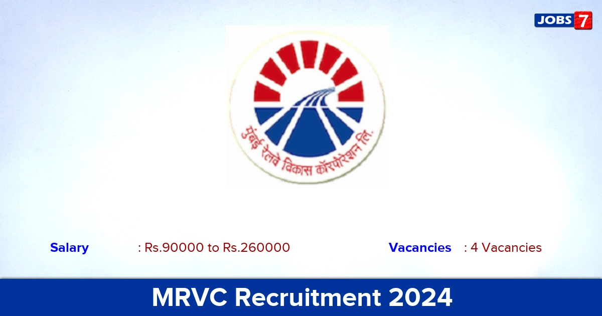 MRVC Recruitment 2024 - Apply for GM Jobs
