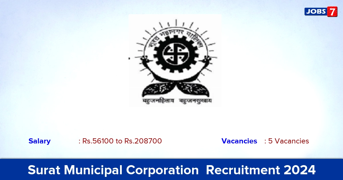 Surat Municipal Corporation  Recruitment 2024 - Apply Online for Fire Officer Jobs