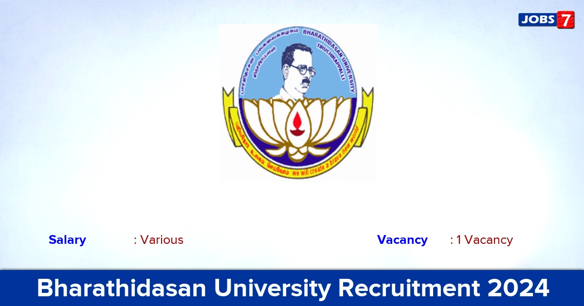 Bharathidasan University Recruitment 2024 - Apply for URF Jobs