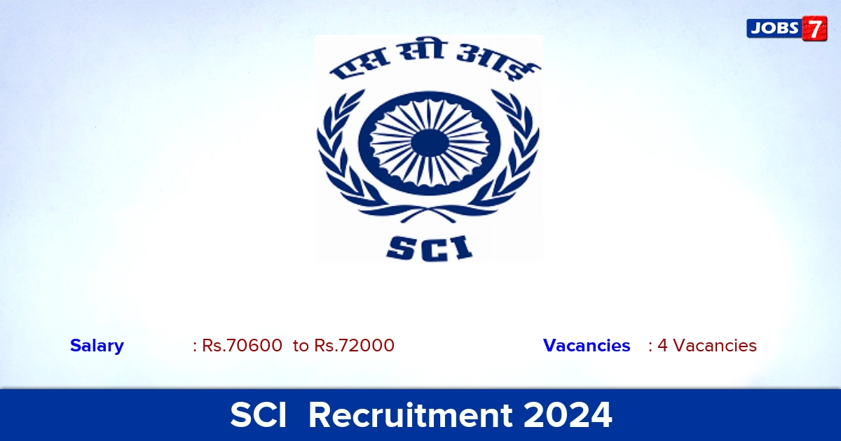 SCI  Recruitment 2024 - Apply Online for Radio Operator, Technical Assistant Jobs