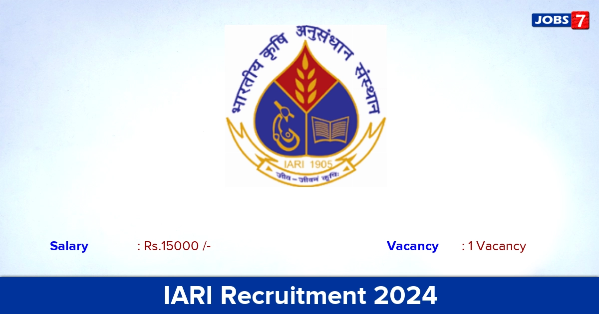 IARI Recruitment 2024 - Apply Offline for Tractor Driver Jobs