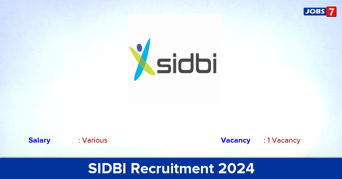 SIDBI Recruitment 2024 - Apply Online for Officer Jobs