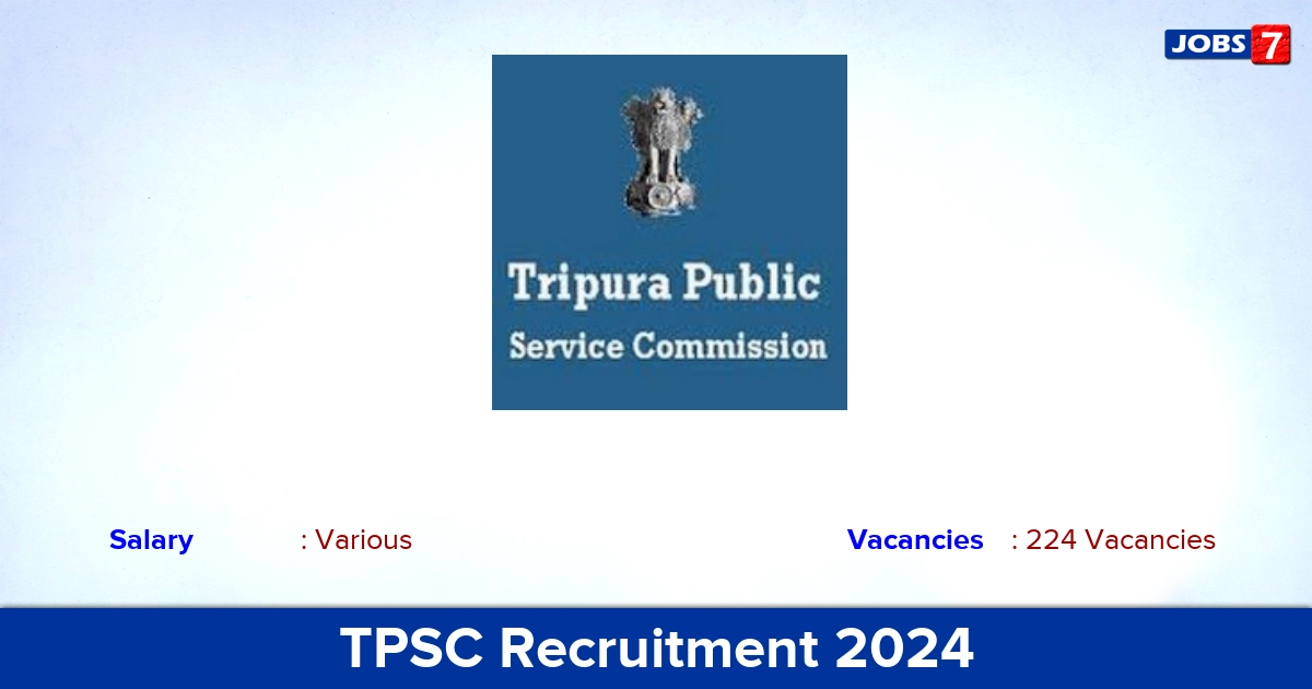 TPSC Recruitment 2024 - Apply Online for 224 General Duty Medical Officer Vacancies