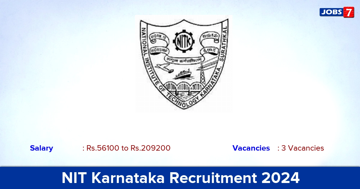 NIT Karnataka Recruitment 2024 - Apply Offline for Deputy Registrar, Assistant Registrar Jobs