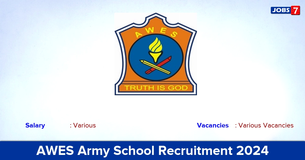 AWES Army School Recruitment 2024 - Apply Online for NaN PGT, TGT vacancies