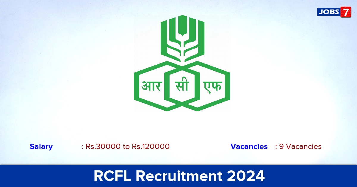 RCFL Recruitment 2024 - Apply Online for Assistant Officer Jobs