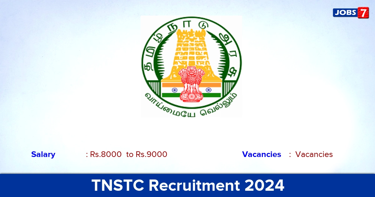 TNSTC Recruitment 2024 - Apply Online for  Graduate Apprentice, Diploma Apprentice Jobs