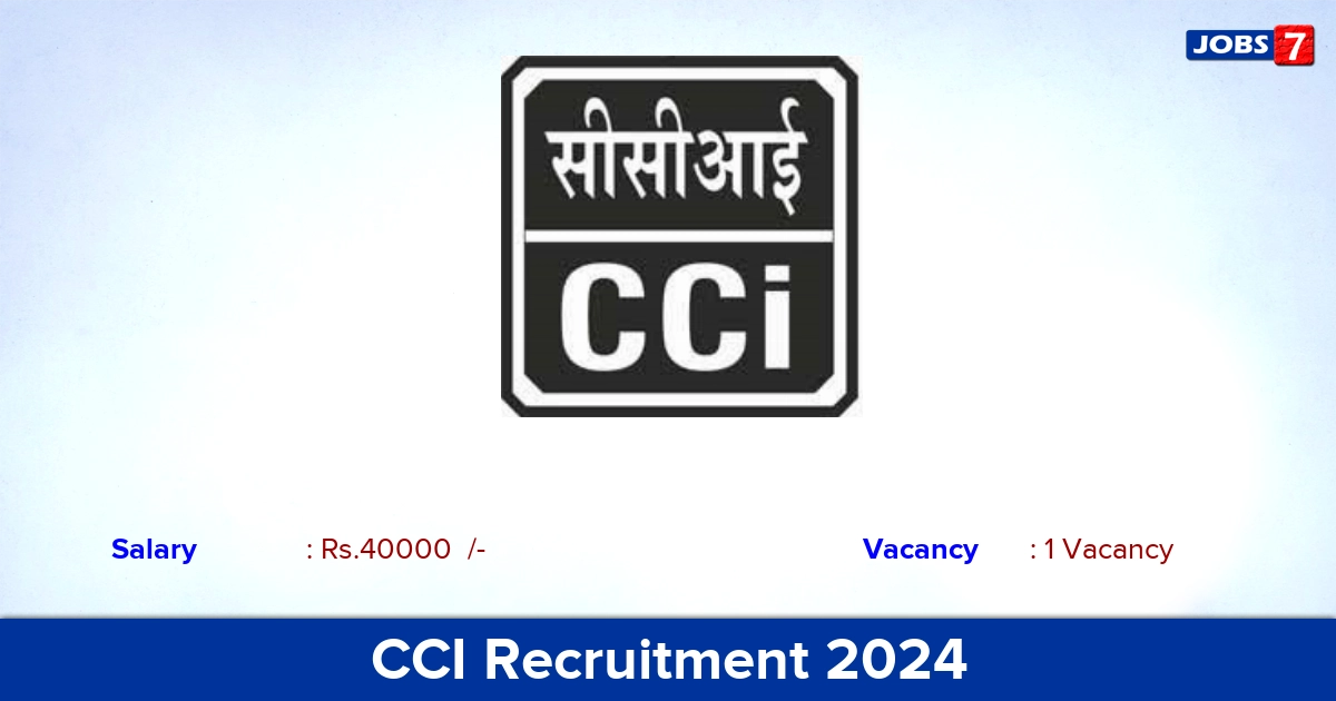 CCI Recruitment 2024 - Apply Offline for Mining Engineer Jobs