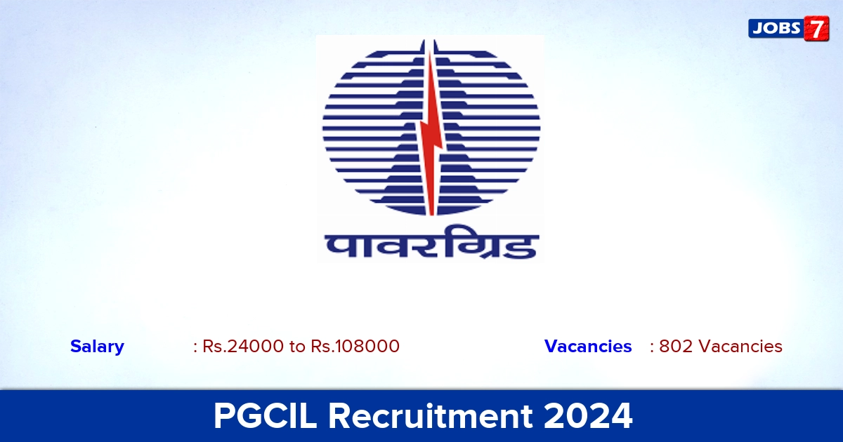 PGCIL Recruitment 2024 - Apply Online for 802 Technical Assistant vacancies