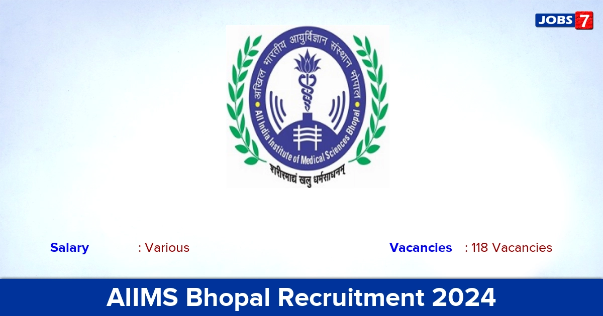 AIIMS Bhopal Recruitment 2024 - Apply Online for 118 Senior Resident vacancies