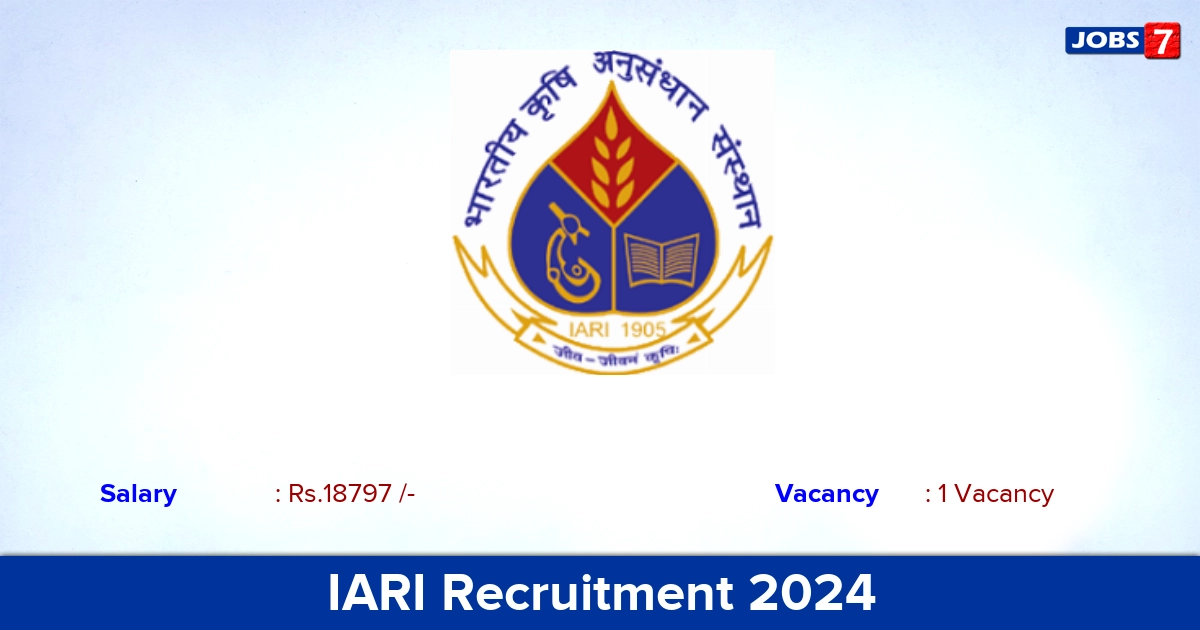 IARI Recruitment 2024 - Apply Online for Field Worker Jobs