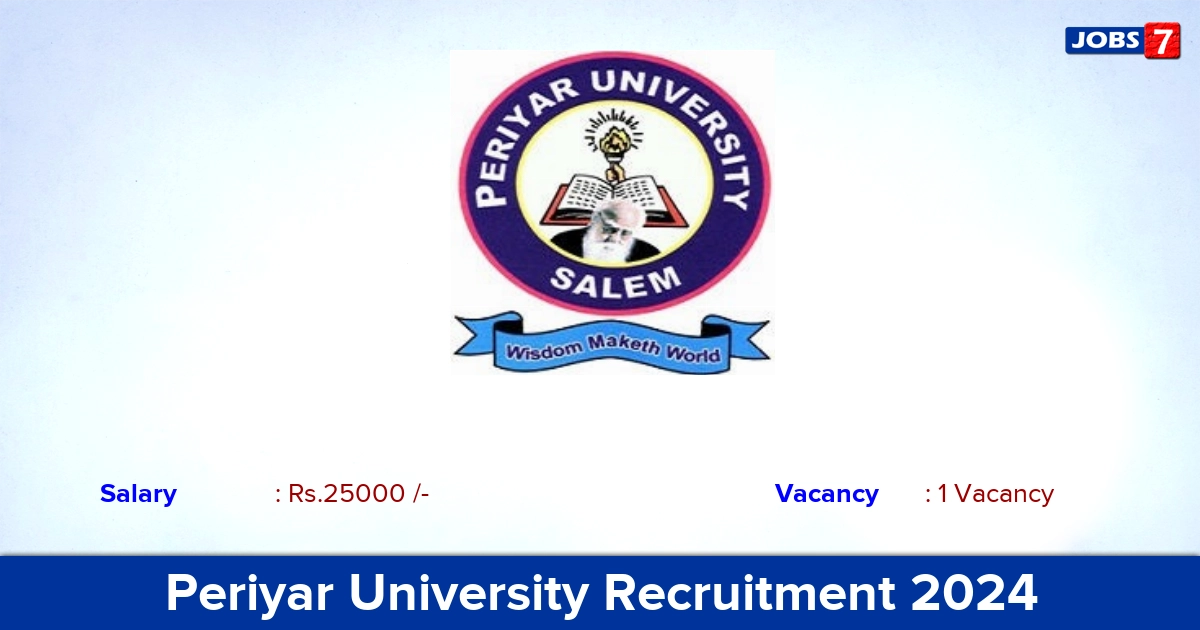 Periyar University Recruitment 2024 - Apply Offline for Guest Faculty Jobs