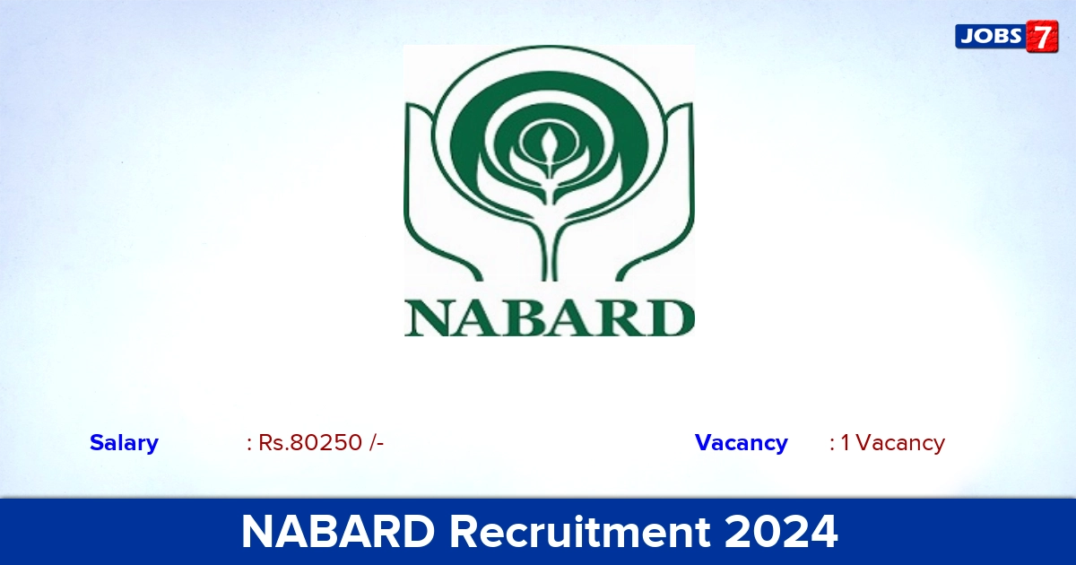 NABARD Recruitment 2024 - Apply Online for Junior Consultant Jobs