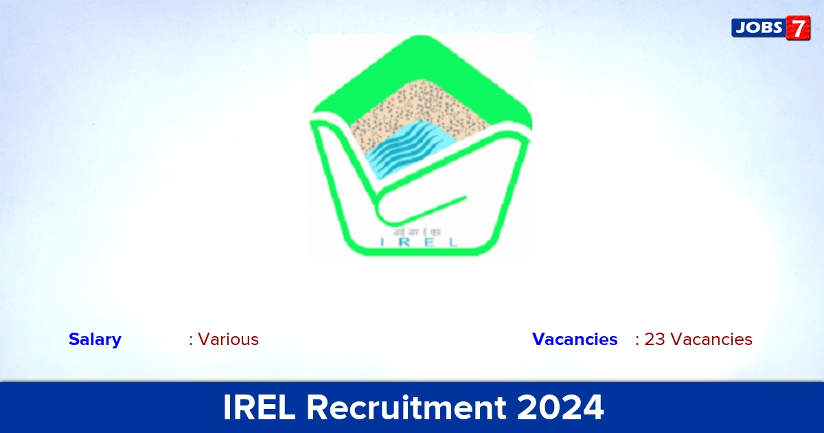 IREL Recruitment 2024 - Apply Online for 23  Apprentice  vacancies