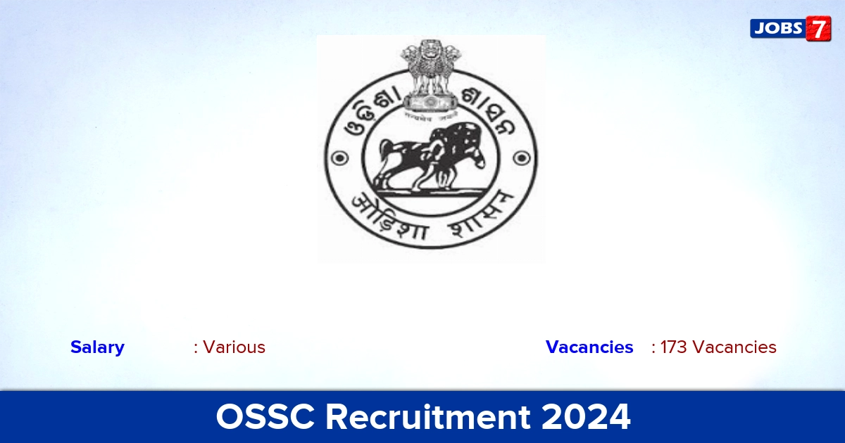 OSSC Recruitment 2024 - Apply Online for 173 Statistical Assistant vacancies