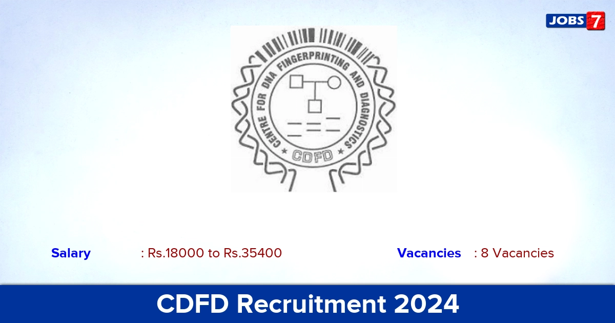 CDFD Recruitment 2024 - Apply Online for Work Assistant Jobs