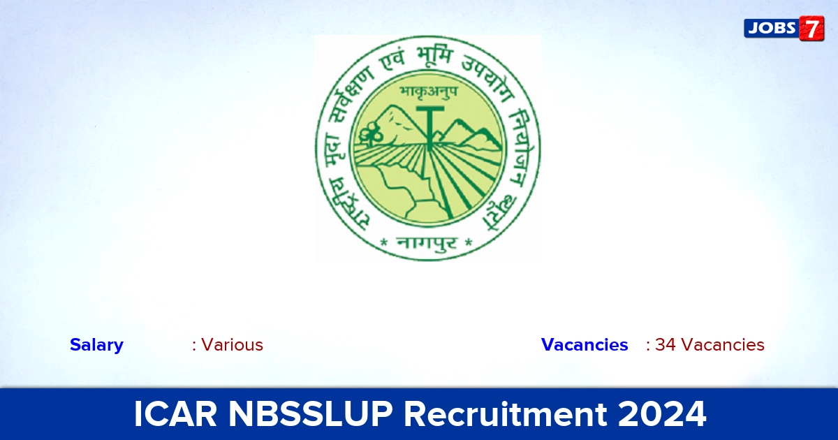 ICAR NBSSLUP Recruitment 2024 - Apply Offline for 34 Senior Technical Officer vacancies